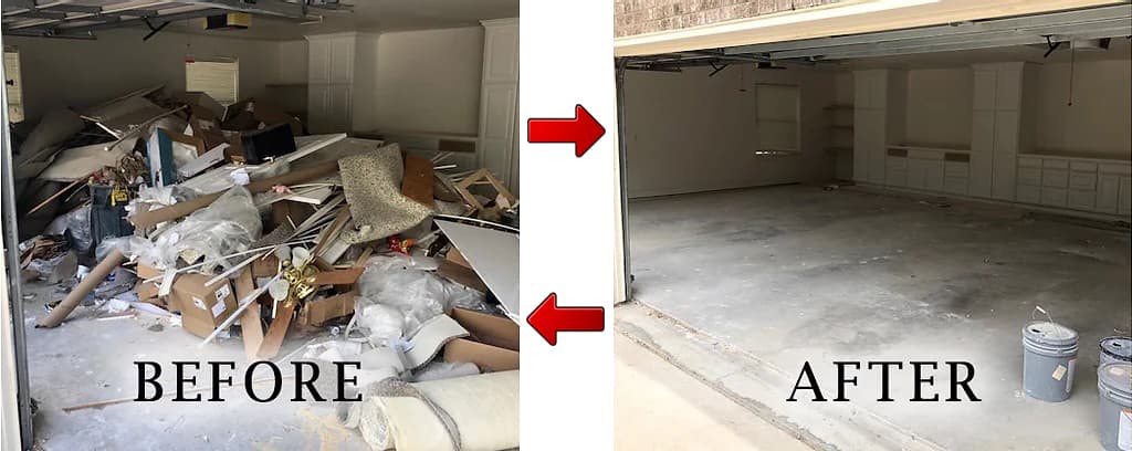 Junk removal before and after results in Flagstaff AZ